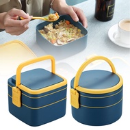 【Unilayan】1Pcs Portable Kids Lunch Box Anime Letter Student Double ayer Bento Box Office School Micr