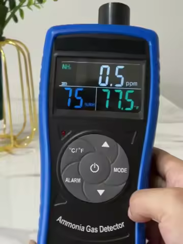 Ammonia Gas Detector Quality Monitor Air Measures 0-100 PPM NH3 for Poultry Farms HP-5800G Temperatu