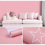 Wallpaper Dinding Polos Pink Wallpaper Bintang Pink Polos Wallpaper