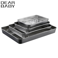 Hot Sales Stainless Steel Baking Sheet, Baking Tray With Rack, 1.96" Deep Edge, Rolling Edge Design, Smooth Cookie Sheet &amp; Oven Pan For Biscuits, Vegetables, Bacon