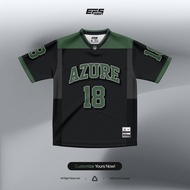 Azure New NFL Jersey baju Áo Thun Lelaki Thái Lan virus Jersey ootd Áo có cổ đứng cổ áo cộng với Jer