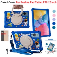 For Realme Pad Tablet P70 12 inch High Quality Soft Silicone Shockproof Stand Cover Realme Pad Table