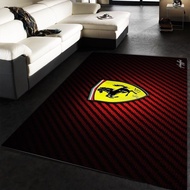 Classic Red Karpet Ferrari Logo Carpet Branded F1 World Class Logo Design Floormat Room Home Decorat