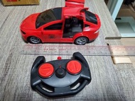 【仿Model X 遙控車】[可著燈]全新1：30 紅色tesla model x 鷗翼電動著燈模型遙控車 red color Tesla electric model x remote contro