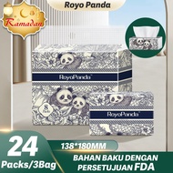 【24 Packs】Royo Panda Tisu Soft Deluxe Tissue Cheerful Tissue Facial Tissue Bamboo Tissue Cute Tissue