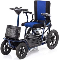 Lightweight for home use 4 Wheel Electric Mobility Scooter Folding Lightweight Foldable Wheelchair 40cm Wide Seat Seniors Power Chair Travel Portable Heavy Duty 300w2 12ah Batterry Endurance 23 Km