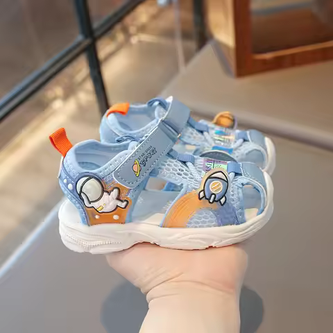 Children's Sports Sandals Size 21-30 Summer New Blue Hollow Boys and Girls Sandals Pink Casual Hundr