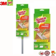 3M Scotch Brite - Easy Sweeper Mop (1 Sweeper Kit + 5 Disposable Dry Sheet) or Refill