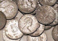 1980-1989 香港伍元錢幣 舊女人頭 1980-1983 新女人頭1985-1989 Hong Kong Old Coins Queen Elizabeth II 英女皇伊利沙伯二世錢幣 伍圓 