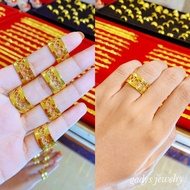 REPLIKA 24krt Gold Plated Openwork Ring Crum Light Gold 8 grams Premium Gold Replica Women's Ring