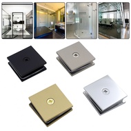 Brass Glass Clamp for 8 to 12 mm Tempered Glass Panels in Stylish Square Design