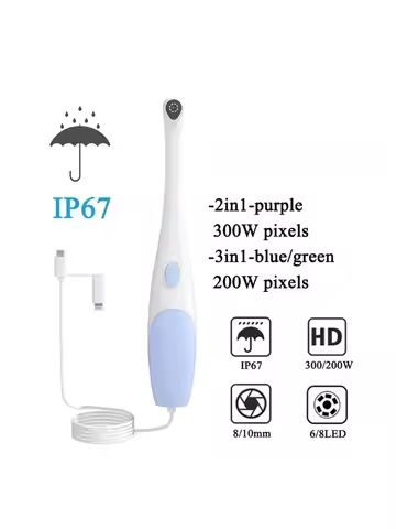 HD 1080P Portable 2 in 1 or 3 in1 Endoscope Camera for Android/Type-C/PC IP67 Waterproof