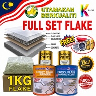 Federal Paint Flake Coating Epoxy Toilet Tile Floor Waterproof ( FREE Tools / 1KG /2 KG FLAKE /1L PR