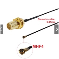 PIGTAIL CABLE 1.13MM MHF4 TO RP SMA FEMALE CABLE LENGTH 60CM