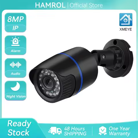 4K 8MP HD IP Camera 5MP Bullet Web Camera Motion Detection IP65 Waterproof Outdoor Audio Record Surv