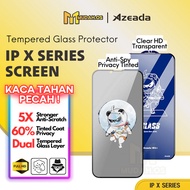 AZEADA Screen Phone 9D Protector For IP X Series Tempered Glass Clear HD Anti Spy Tinted Fon Templet