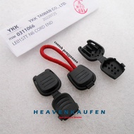 Stopper Ujung Tali Double Cord End YKK Hitam LE01STT Untuk Tali Bulat 3 mm Harga Per 4 Biji High Qua