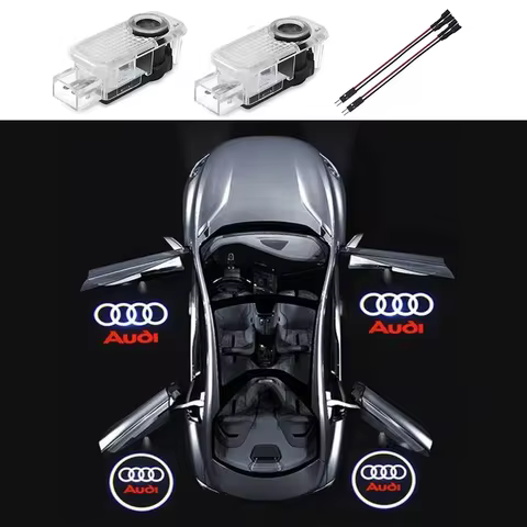2PCS LED Car Door Logo Light Led Projector For Audi A4 B5 B6 B7 B8 B9 A1 A3 8V 8P 8L A6 C5 C6 C7 A5 