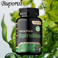 Spirulina Powder Capsules 3000 mg - Purest Non-Irradiated Blue-Green Algae - Best Raw Vegetarian Pro