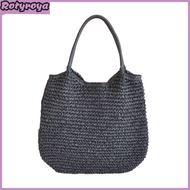 Straw Shoulder Bag Handmade Women Lightweight Beach Tote Bag Large Capacity Daily Use Straw Tote Bag