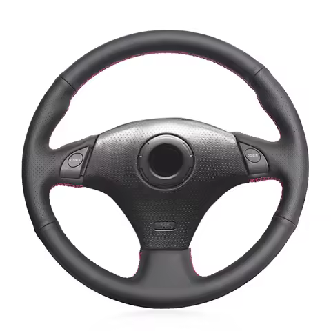 Hand-stitched Black Leather Car Steering Wheel Cover for Toyota RAV4 Celica MR2 MR-S Supra Caldina L