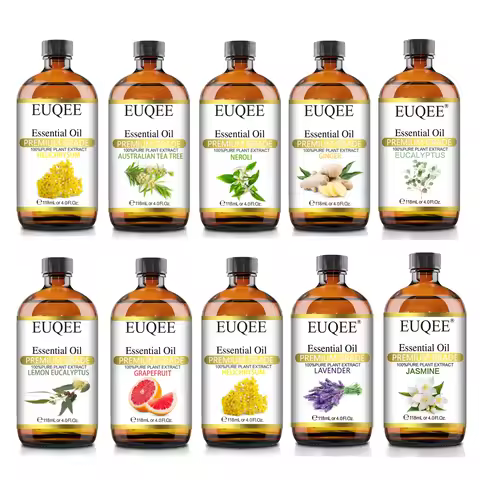 EUQEE 118ML Large Bottle Essential Oil For Humidifier Neroli Helichrysum Eucalyptus Jasmine Aroma Oi
