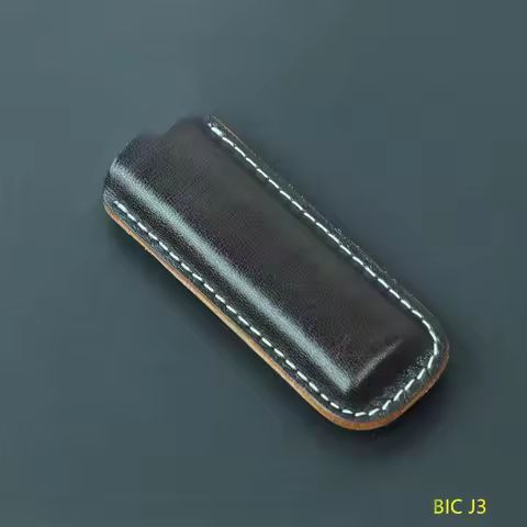Retro Multicolor Portable Explosion-Proof Gas Lighter Leather holster Case Outside Armor Cover For B