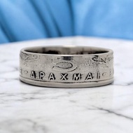 復古希臘戒指, 希臘戒指 女, 希臘戒指 男, 男士希臘錢幣戒指