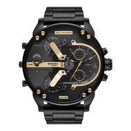 Jam Tangan Pria Diesel Mr. Daddy 2.0 DZ7435 Chronograph Black Dial Black Stainless Steel Strap