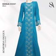 JUBAH MUSLIMAH - Bersulam, 9 warna | CECELIA #30067