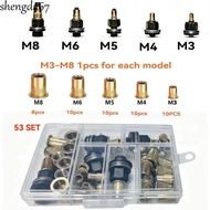 SHENGDA Rivnut Kit, Riveting Tool Heads Simple Tool Rivet Nut Tool, Nut Kit Carbon Steel Nut Set Riv