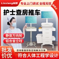 Meja komputer pelbagai fungsi, stesen kerja mudah alih, ketinggian boleh laras, troli serbaguna untu