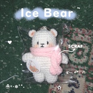 Ice bear|| Crochet bear|| Knitted Bear Keychain|| Keychain