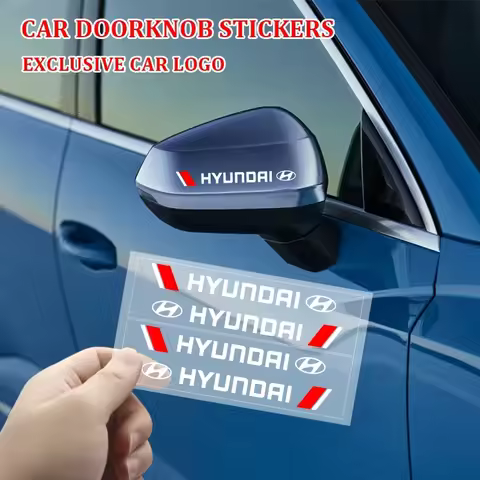 4Pieces/set For Hyundai Car Stickers Door Handle Sticker Mirror Decor Protector Decals Car Accessori