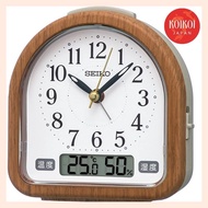 Seiko clock alarm clock Teak 112x108x55mm KR513B