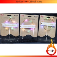 HQ54 Happy Birthday LED Light Cake Topper-Star/Circle/Heart Shaped