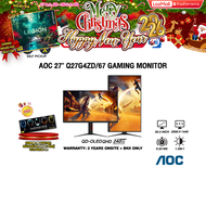 [ผ่อน 0% 10 ด.]AOC 27" Q27G4ZD/67 GAMING MONITOR (QD-OLED QHD 240Hz)/ประกัน 3 Years Onsite + BKK ONL