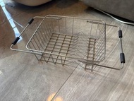 Ikea伸縮 不銹鋼瀝水架