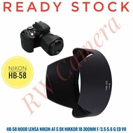 Hood Lens HB-58 HB58 AF-S DX NIKKOR 18-300mm f/3.5-5.6 G ED VR 18-300 mm Mount Lens Hood Nikon D3400