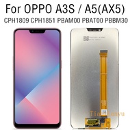 6.2"; Display For OPPO A3s A5 AX5 CPH1809 LCD Touch Screen Assembly Digitizer Replacement CPH1851 PBAM00 PBAT00 PBBM30