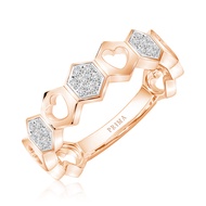 PRIMA แหวนเพชรรูปรังผึ้ง Honey Bee Collection ตัวเรือน 9K สี RG รหัสสินค้า 991R4609-01