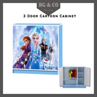 KARTUN G 3 Door Kids Wardrobe Cabinet Children Wardrobe Clothes Almari Pakaian Almari Baju Budak Kabinet Baju Rak Baju