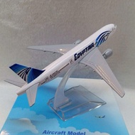 EgyptAir B777 Diecast Model Airplane 6” w/ Stand | Collectible Display Toy