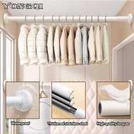 Telescopic Rod Nail-free Hole-Free Drying Rod Hangers Stainless Steel Curtain Rod Shower Curtain Rod Curtain Wardrobe Support Rod