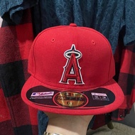 MLB red Los Angeles angels snapback classic new hat. It was 59/ fifty casually adjusted outdoors