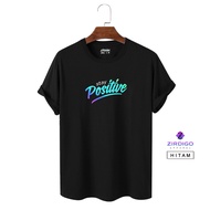 Amazon Clothing T-Shirt T-Shirt Distro Short Sleeve Stay Positive Text Print Premium Quality Tops Men Women Cheapest T-Shirt Printing