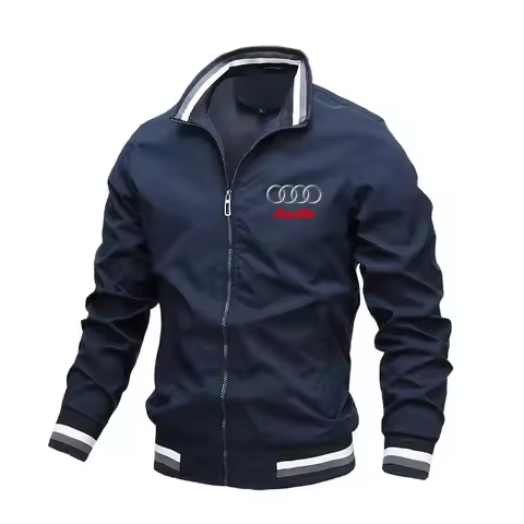 Jackets For Men Audi A6 A8 Q7 RS Car Logo Print Jacket Windbreaker Casual Men's Racing Biker Motorcy