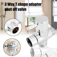 jiamy1 Brass 3 Way T-adapter G1/2'' Tee Connector With Shut off Valve for Toilet Bidet
