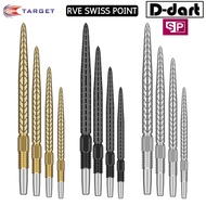 TARGET Dart Point - SWISS RVE POINT BLACK/GOLD/SILVER REPLACEMENT STEEL DART POINT 3Pcs/Pack