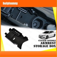 HYS For 2016-2021 Honda Civic FC FK Center Console Armrest Storage Box Organizer Tray Pen Coin Key P